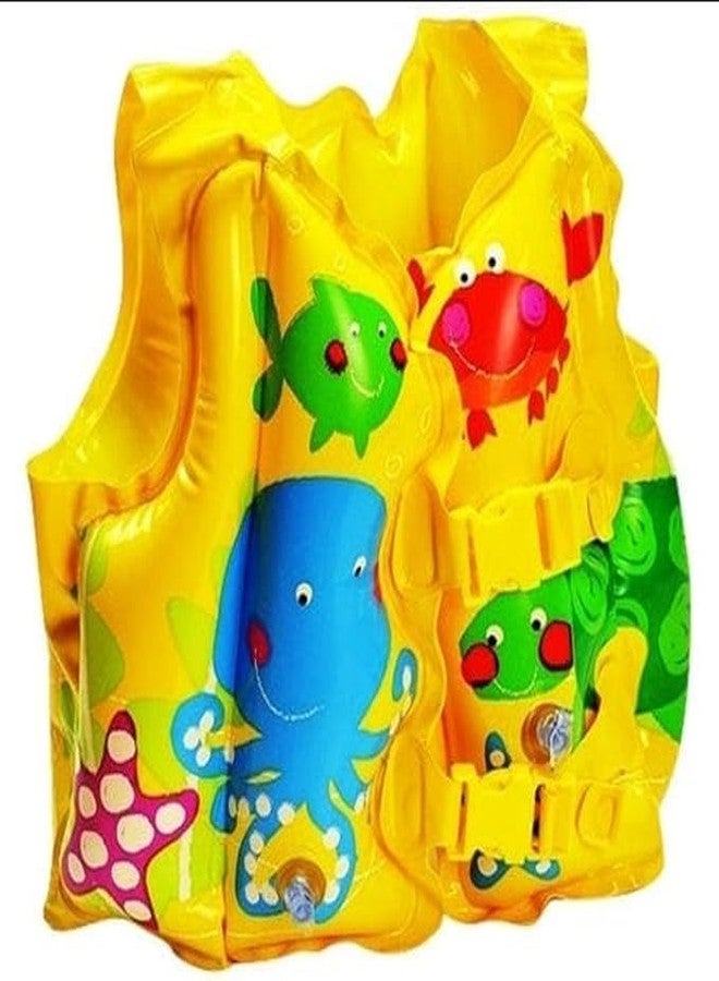 SEJASCOLLECTIONS Swimming Pool Jacket Swimming Inflatable Jacket for Kids Learn Inflatable Swim Vest Safety Jacket Life Saving Guard for Kids(3-5 Year) (Yellow)(Swimming Jacket) - Image 3